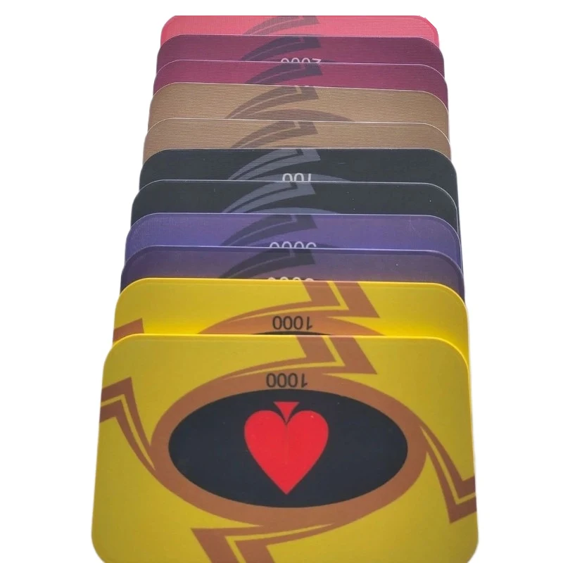 5 قطعة/الوحدة السيراميك مربع القلب رقاقة تكساس بوكر رقاقة المهنية الراقي المنافسة كازينو الترفيه لعبة مجلس الألعاب