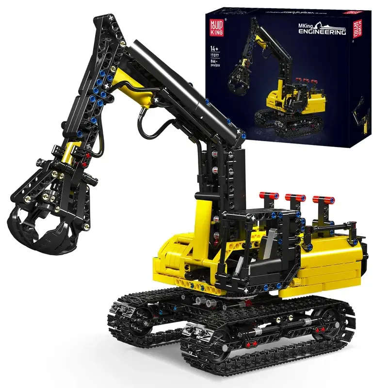 مجموعة نماذج شاحنة محمل الخشب الهيدروليكي MK 17077، مجموعة بناء سجلات تعمل بالهواء مع رافعة، مشروع STEM للمراهقين والبالغين