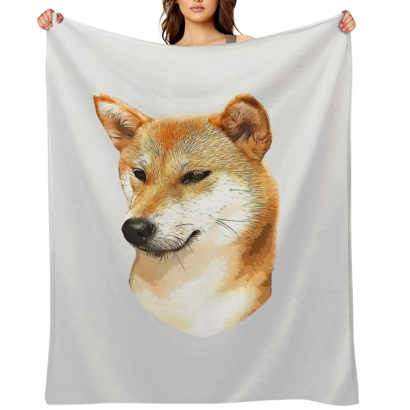 

Shiba Inu Stunning Dog! Throw Blanket Soft Big Softest Soft Plaid Blankets