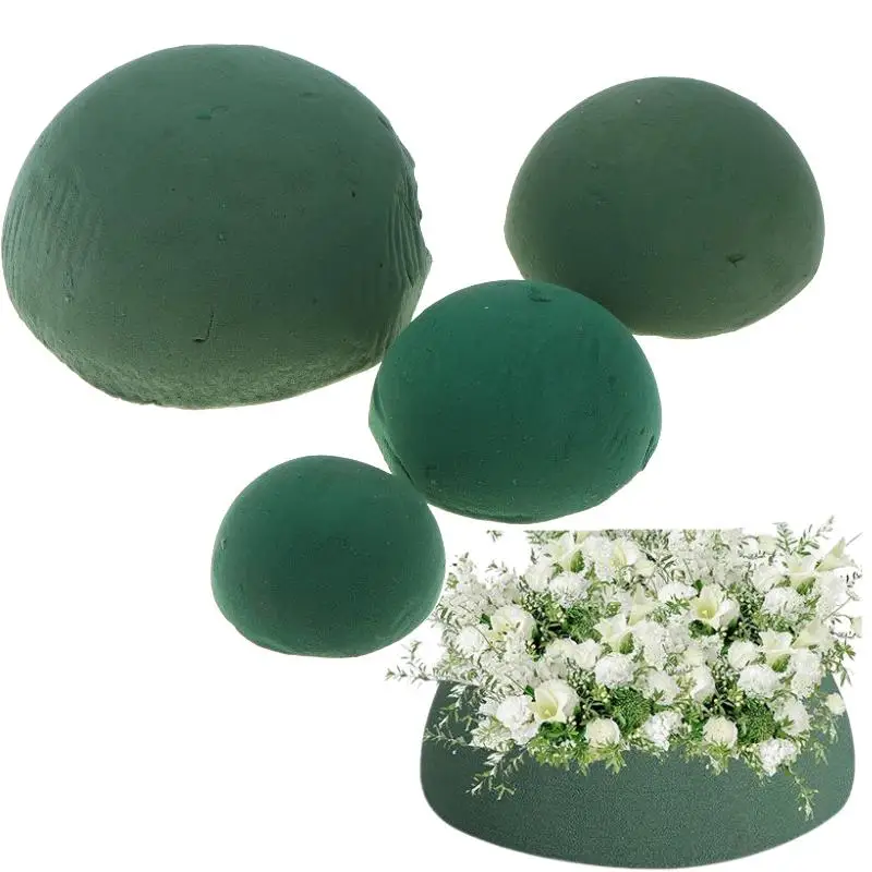 Green Floral Foam Half Ball 1/5Pcs Practical Dry Flower Foam Block for DIY Thanksgiving Day Floral Arrangement view 4