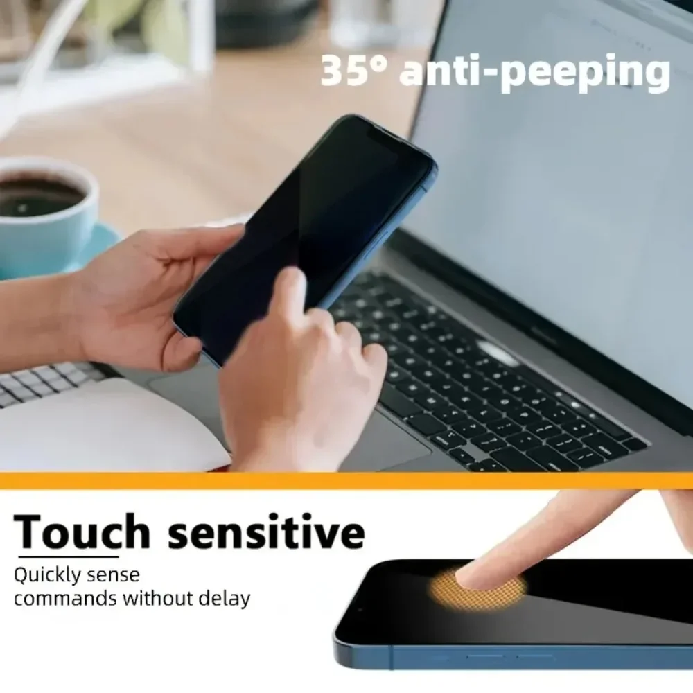 3 قطعة واقي شاشة الخصوصية آيفون 16 13 14 15 برو ماكس 16e 15 زائد زجاج مضاد للتجسس آيفون 11 12 برو XR XS ماكس 7 8 Plus #6