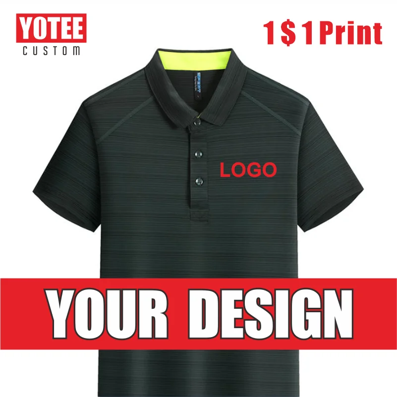 

YOTEE Lapel Custom T-Shirt Printed Embroidered Polo Shirt Quick-Drying Breathable Men's Outdoor Sportswear DIY Shirt Multi-Color