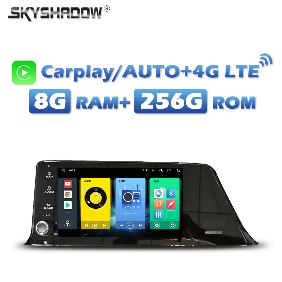 720P Wireless Carplay Auto Android 13.0 8G+256GB Car DVD Player GPS RDS Radio wifi Bluetooth 5.0 For Toyota C HR C-HR 2016 -2018