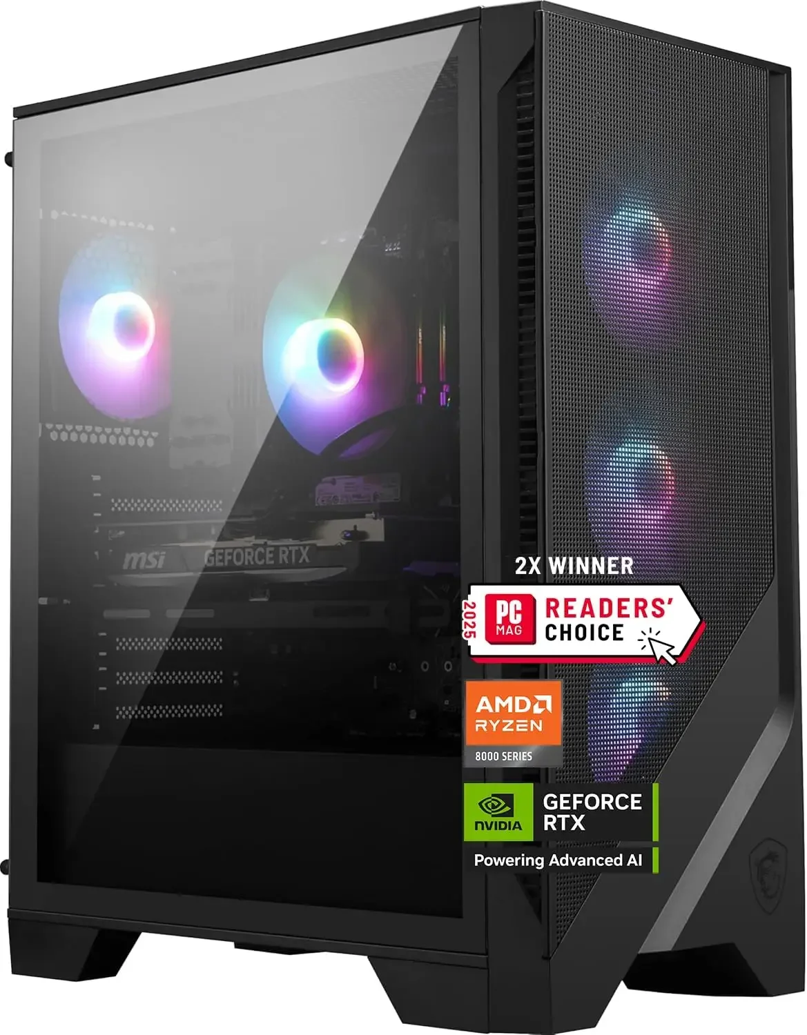 

Gaming Desktop: AMD R7-8700F, GeForce RTX 5070, 32GB DDR5, 2TB m.2 NVMe SSD, USB Type-C, VR-Ready, Windows 11 Home : A8NVP-436US