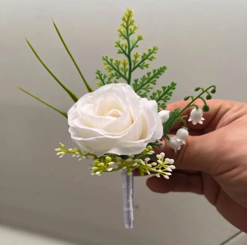 Perfectlifeoh-造花,ミントグリーン,結婚式の花嫁介添人のブーケ