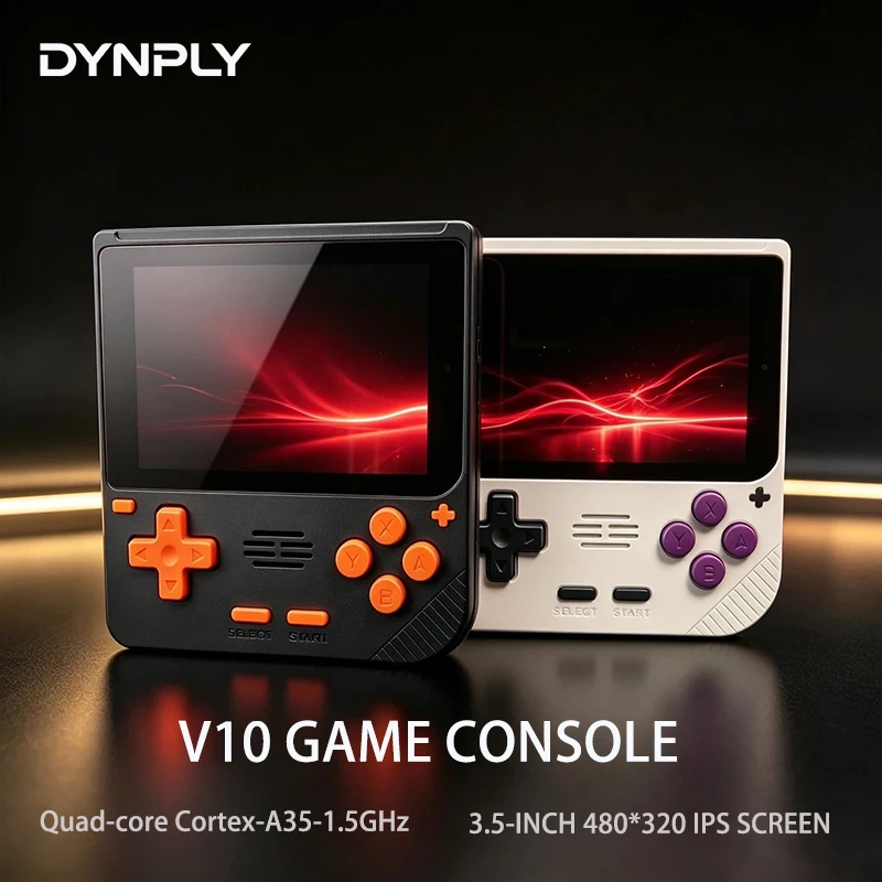 Image of DYNPLY V10 Neue Version 3,5-Zoll IPS 480*320 Bildschirm Retro-Handheld-Spielkonsole RK3326 Open-Source-Linux 3000mAh Kindergeschenk