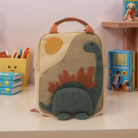 New Dinosaur Schoolbag For Kids Cartoon Stereoscopic Animal Backpacks Boys And Girls Canvas Backpack
