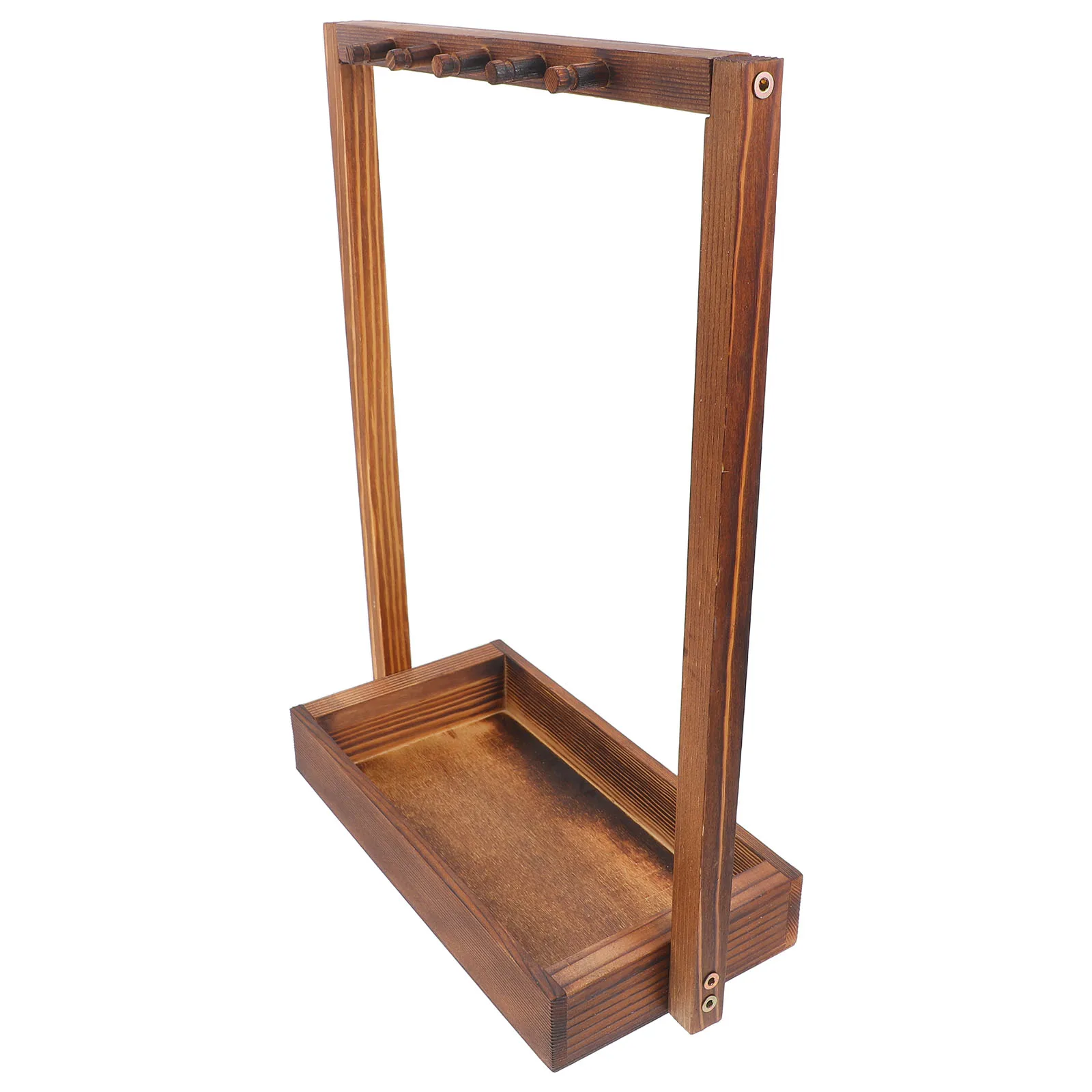 

Retro Stand Holder Paint Brush Drying Display Solid Wood Paint Holding Rack For Pen Brush Drying Rack Desk Organizer