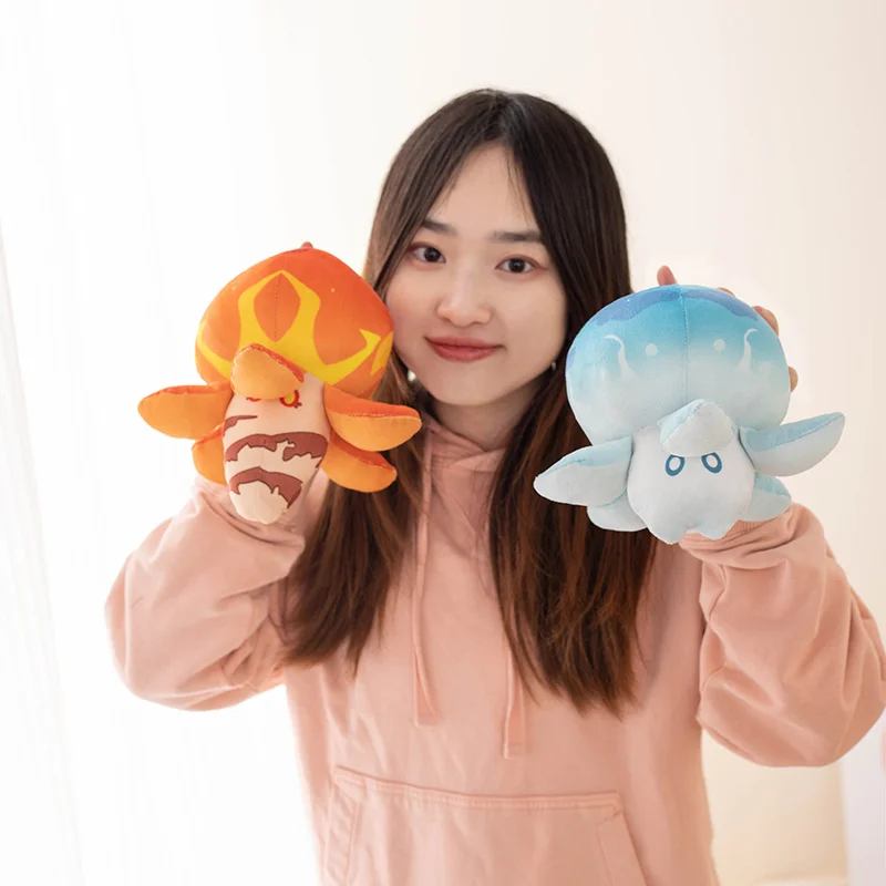 1PC New Genshin Impact Plush Doll Plankton Floating Animal Plush Toy Water Beast Plush Doll Soft Plushie Pillow Gift