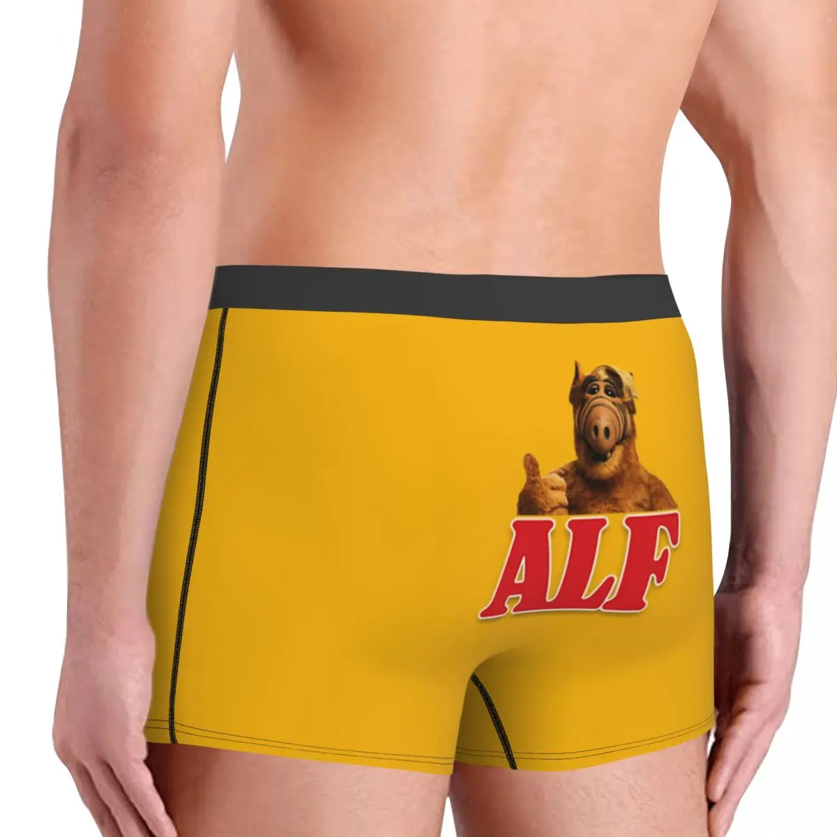 مخصص ALF الغريبة شكل الحياة سراويل بوكسر للرجال ثلاثية الأبعاد طباعة الخيال العلمي برنامج تلفزيوني سراويل داخلية ملخصات لينة السروال