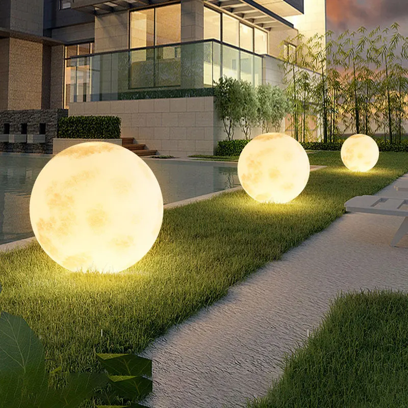 Outdoor Moon Courtyard Waterproof Balcony Garden Atmosphere Moon Decoration Lawn Light