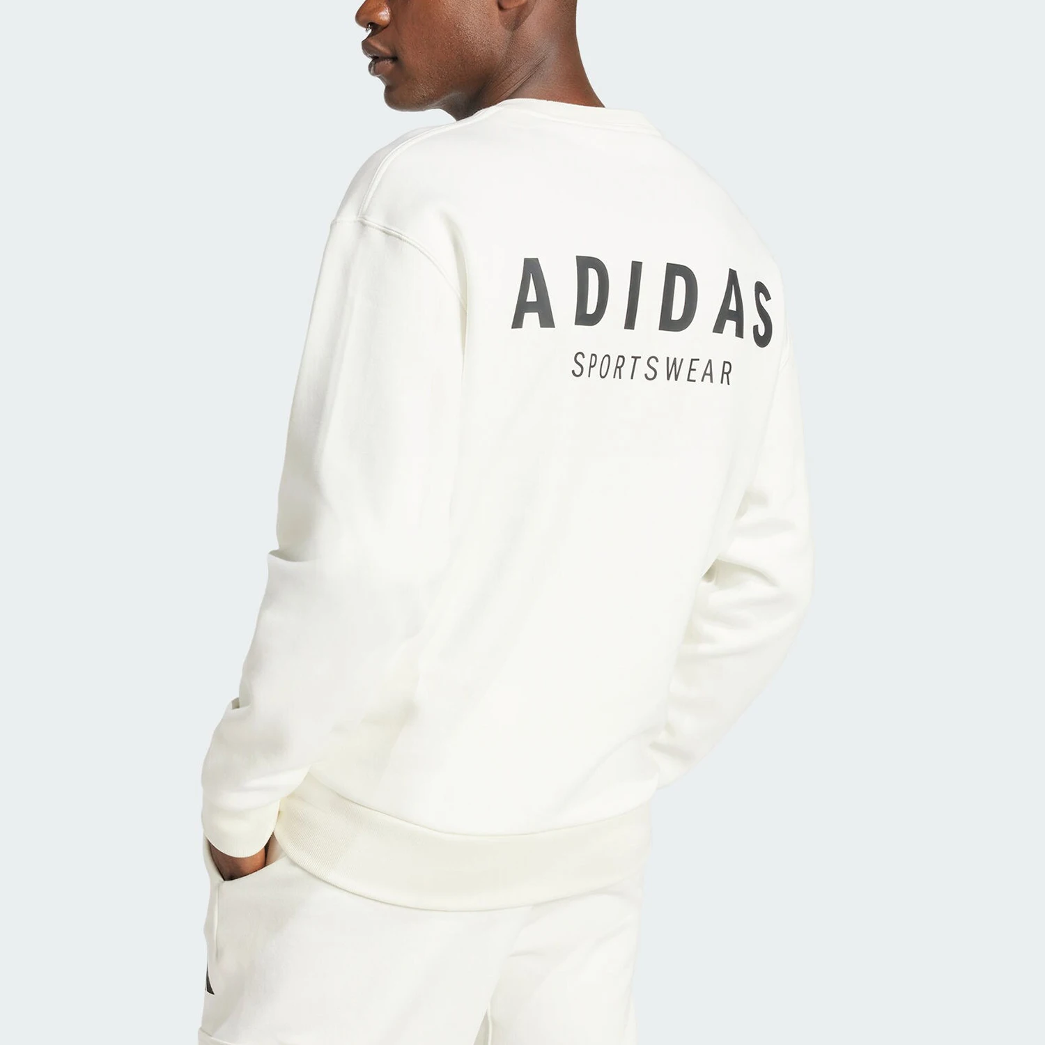Adidas genuine M A SZN G CREW men's round neck pullover hoodie JJ3670