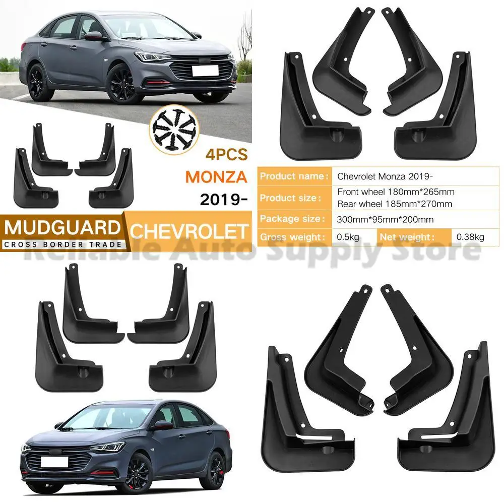 

For Chevrolet Monza 2019-2023 Mudguard Fender Trim Front and Rear Car Accessories High Quality Durable Protection