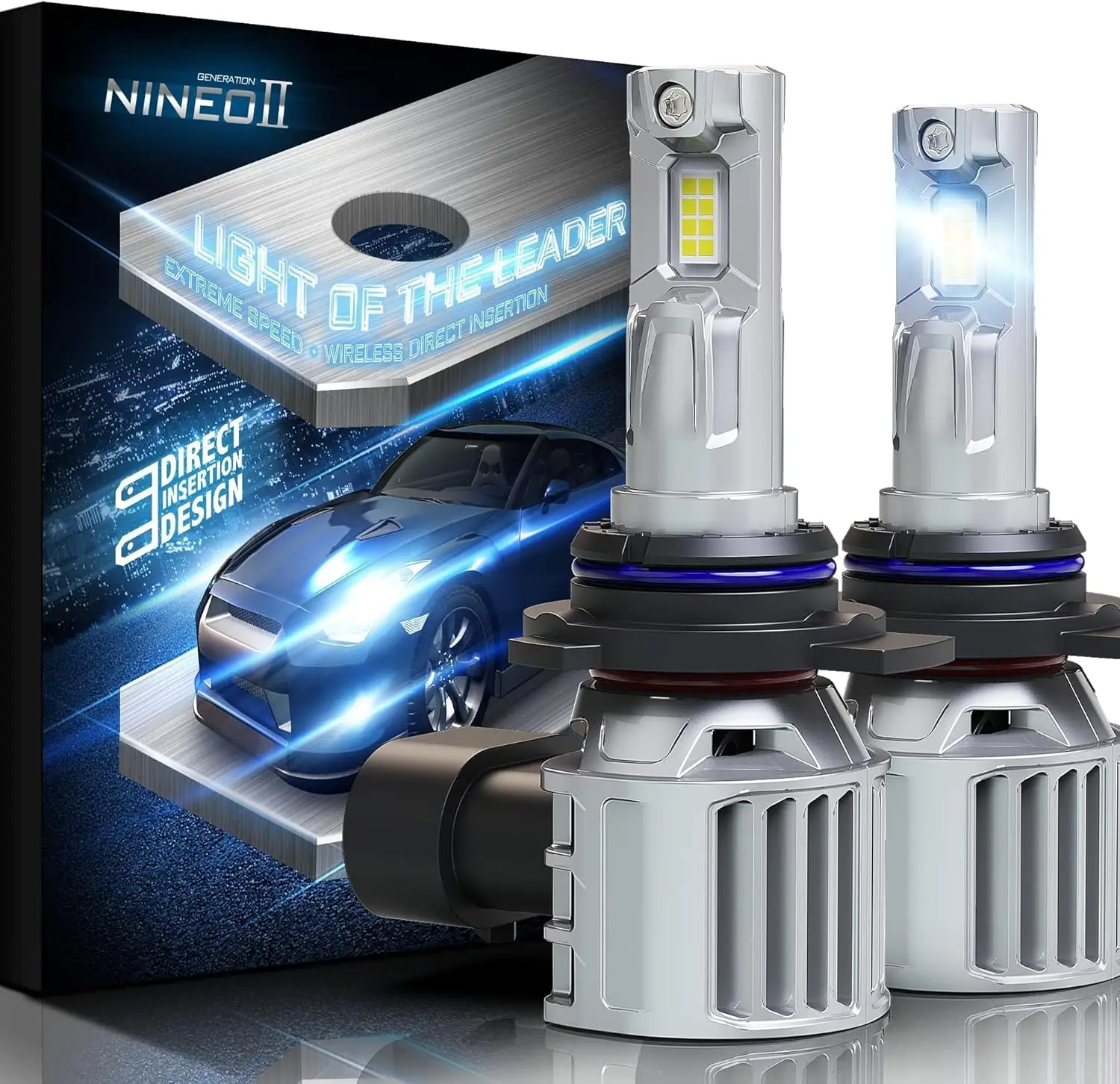 9012 Bulbs, 600% Brighter Hir2 Fog Lights Wireless Super Bright 6500K 9012 Fog Lights Plug&Play Fog Lamp- Pack of 2