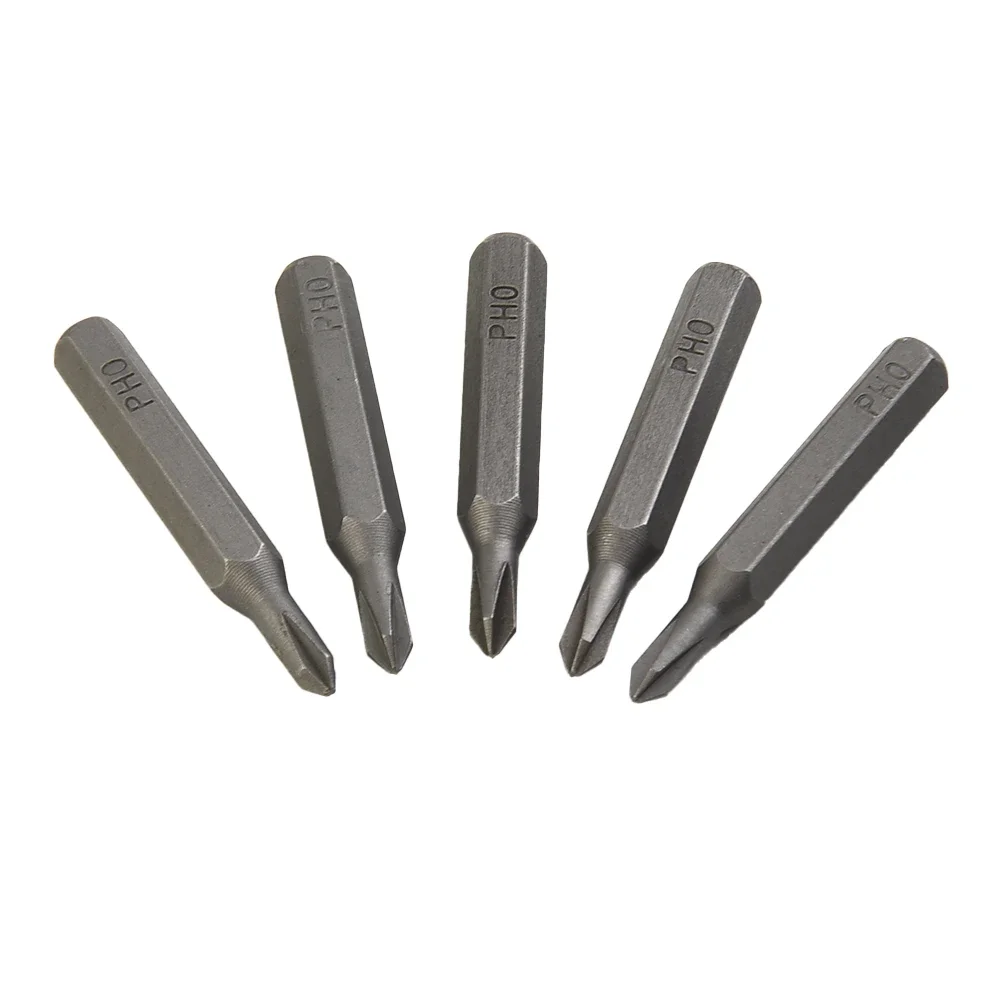 For 5pcs Bits Screwdriver PH1 PH2 Parts 4mm Hex PH0 PH00 Cross PH0000 Accessories Handworking Replacement Bits