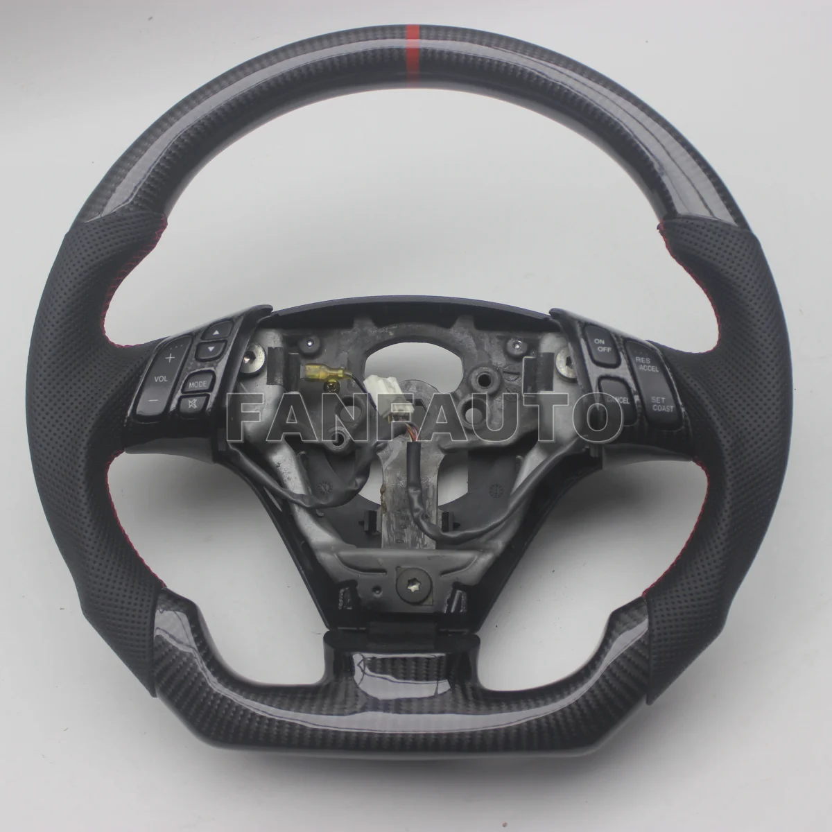 Vervangend Echt Koolstofvezel Stuurwiel Met Leer Voor Mazda 3 Mazda3 Mazdaspeed3 2004-2008