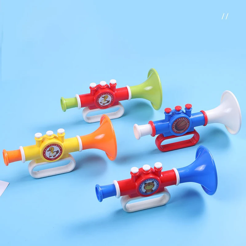 Fun Children's Cartoon Cute Trumpet Whistle Toys Funny Baby Puzzle Early Education Music Toys Kids Holiday Party Birthday Gift