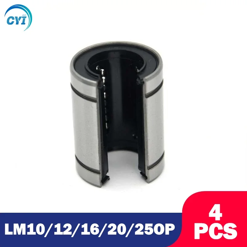 

4pcs/lot LM12UUOP LM10UUOP LM16UUOP LM20UUOP LM25UUOP Linear bearings Open Type CNC Linear Bushing for 3D printer parts shafts