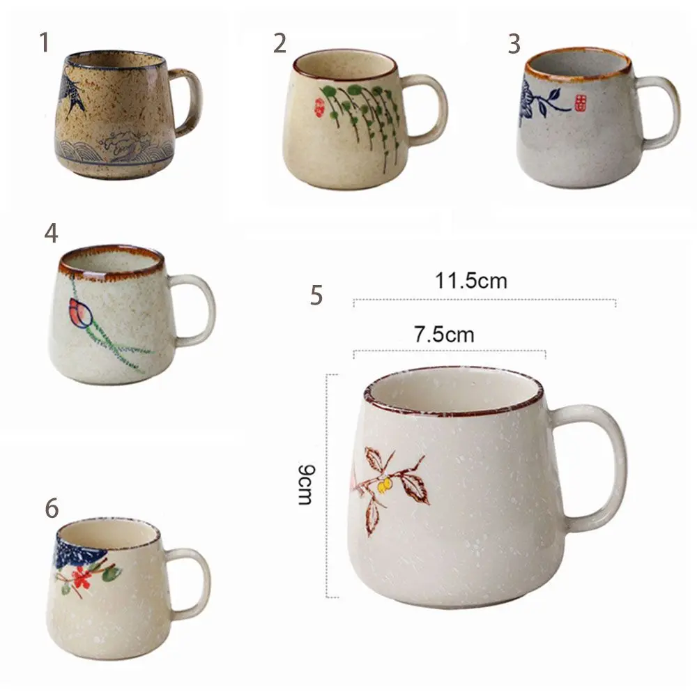 Ceramic Glazed Vintage Large Capacity Creative Household Simple Nordic Coffee Cup Drinkware Water Cup Mug