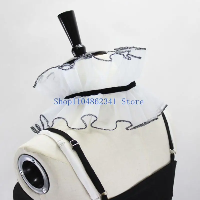 5asd Ruffled Collar Girls Clothes Accessory Victorian Collar Lapel Medieval Cosplay