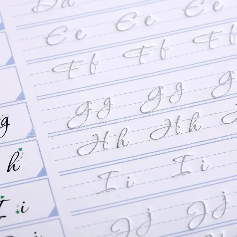 Cursive Writing English Reusing Calligraphy Copybook For Adult Children Exercises Calligraphy Book - Round English Book