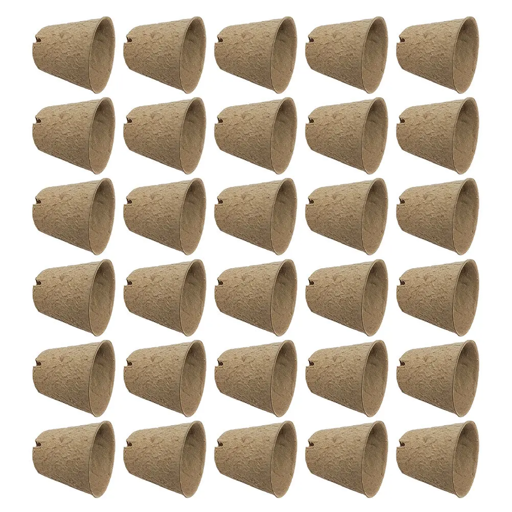 100pcs Seedling Pots Biodegradable Planting Cups For Indoor Gardening Nursery Paper Containers Garden Starter Pots