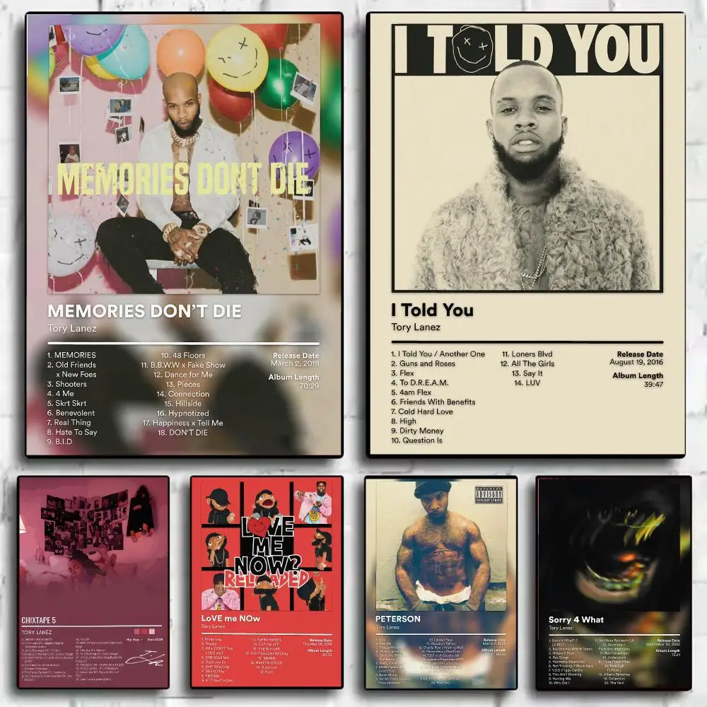 Famous Rapper T-Tory Lanez Poster Wall Art Poster Print Decorative Artwork for Bedroom Living Room Office Home Decoration