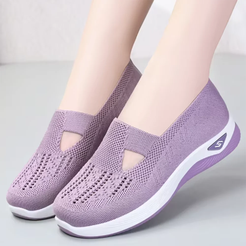 

Summer New Comfort Casual Women's Shoes Fashion Soft Sole Breathable Hollow Out Flat Shoes for Women
