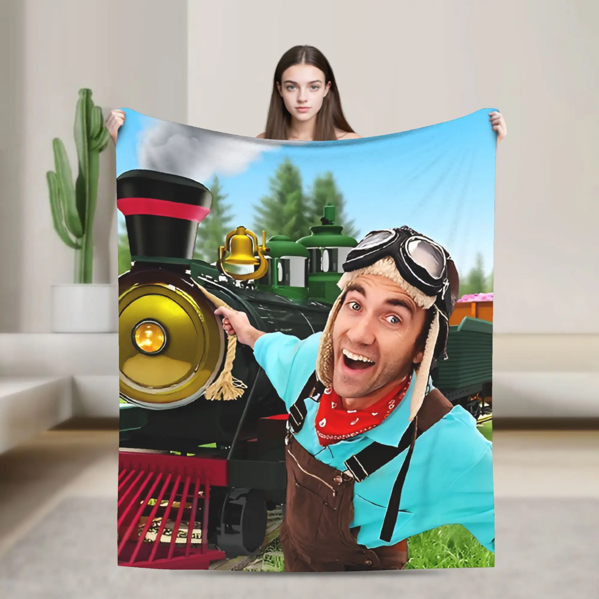Danny Go Cartoon Blankets Quality Warm  Throw Blanket Winter Airplane Travel Couch Chair Fluffy Bedspread