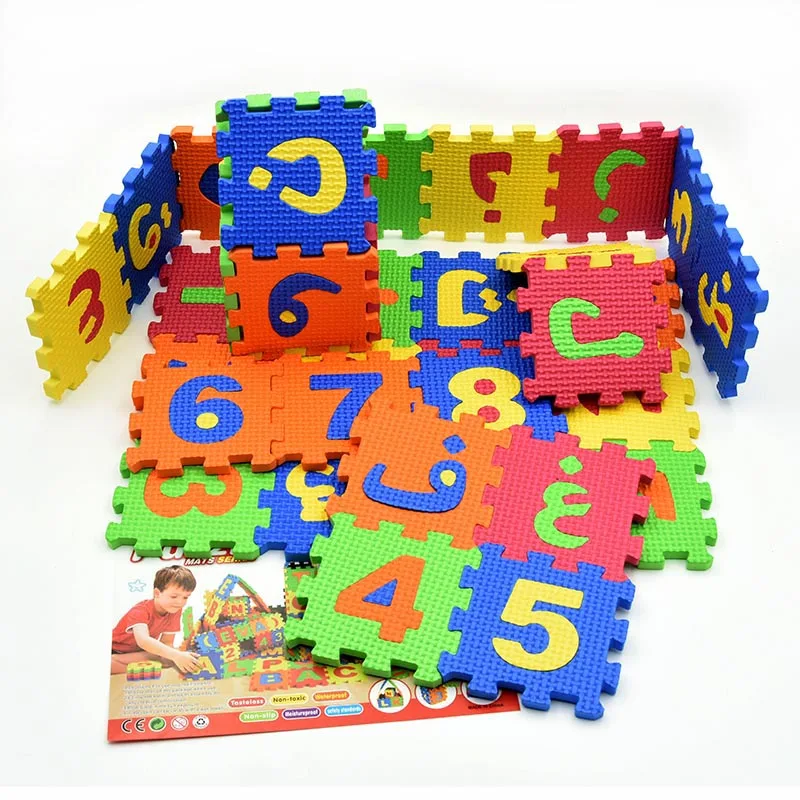 Arabic Kids Puzzle Mat Arabic Alphabet S Carpet Non-toxic Foam EVA Shaggy Crawling Carpets Teaching ABC Aids Gift 36/60Pcs/Set