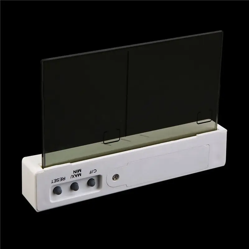 Exquisite-4X Digital Transparent Home Window Display Thermometer Hygrometer Indoor Outdoor Temperature With Sucker Suction