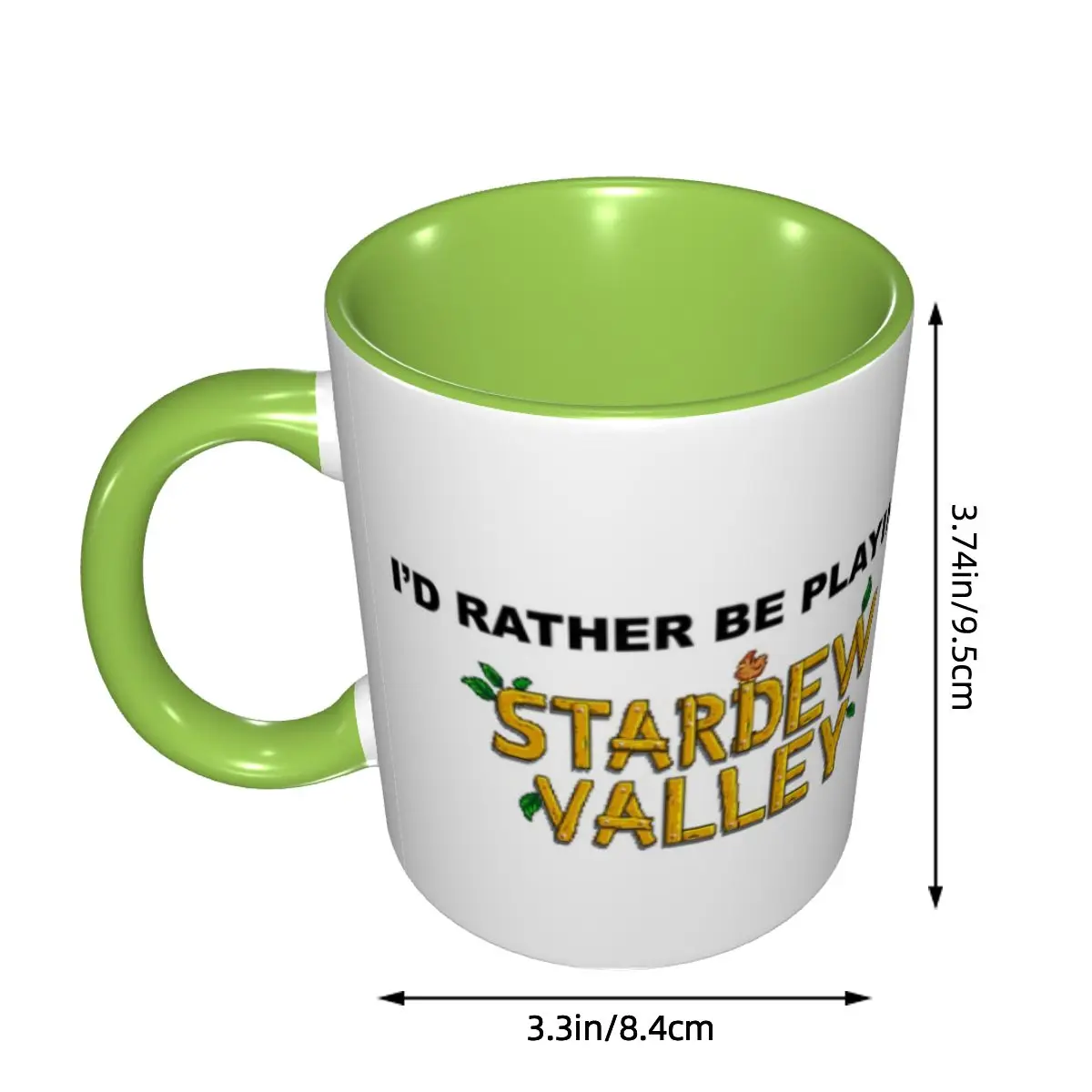 I'd Rather Be Playing Stardew Valley Mug Funny Ceramic Coffee Cups Tea Mugs Milk Cup Drinkware Gift for Friends DIY Custom