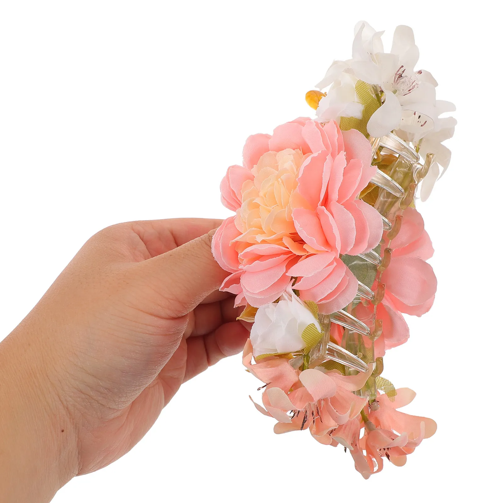 

2 шт. элегантных заколок-крабов для волос с цветами для невесты и подружек невесты, свадебные цветочные аксессуары, мягкие тканевые нескользящие заколки-крабы с цветами