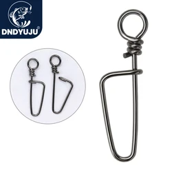 DNDYUJU 50pcs Stainless Steel Arc Fishing Snap Fishing Swivel Rings Safety Pin Fishing Accessories Lure Connector Tools