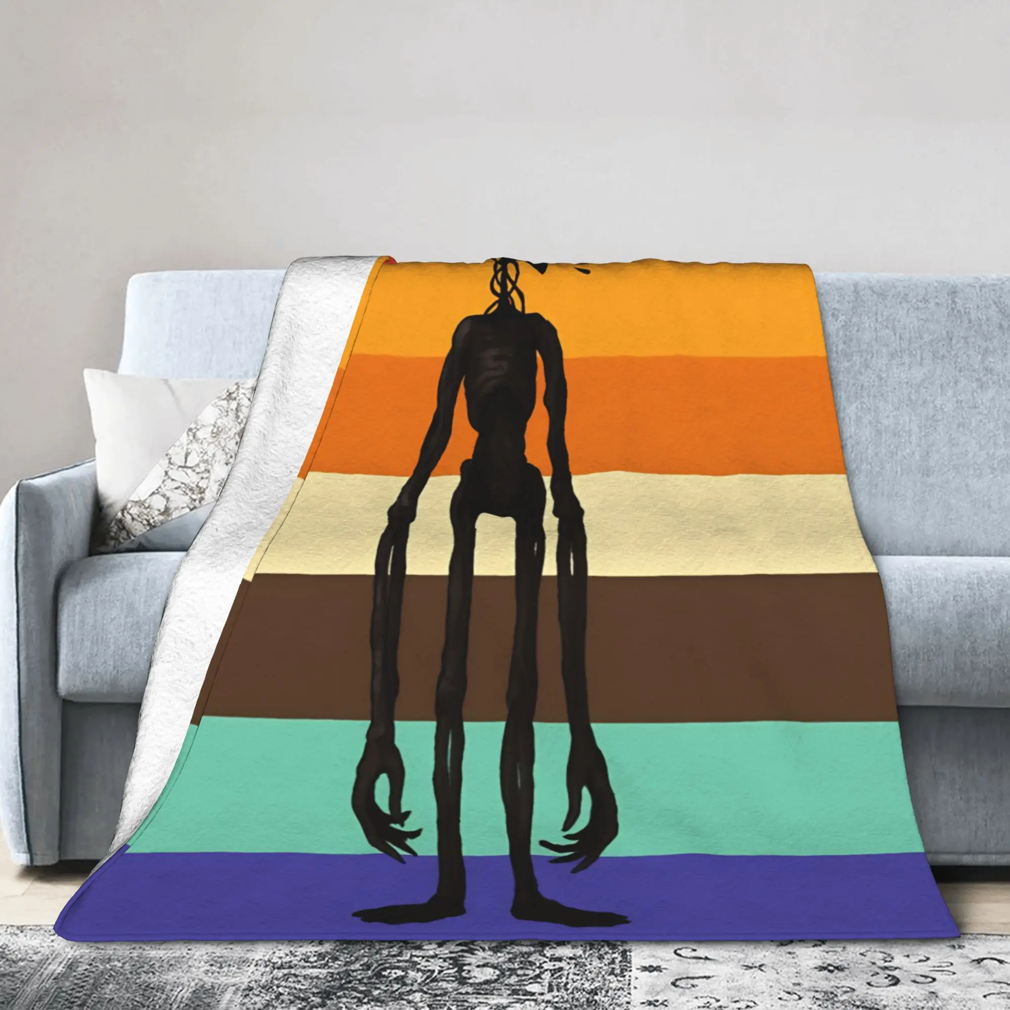Siren Head Vintage Fleece Throw Blanket  Blankets for Bed Outdoor Lightweight Plush Thin Quilt