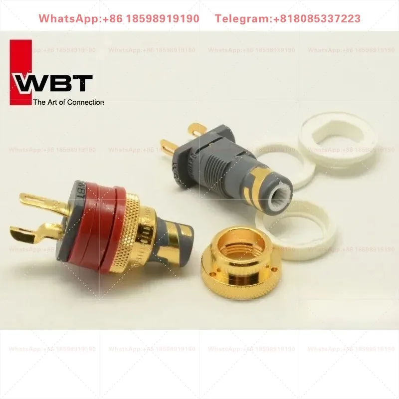 0210Cu Pure Copper High Fidelity RCA Lotus Socket Anti-Counterfeiting Licensed Audio Connector for Hifi Amplifier