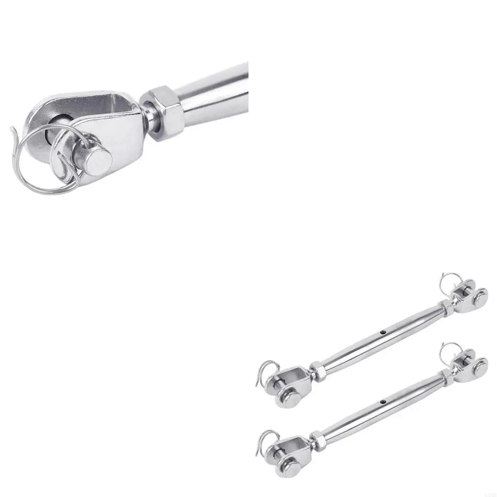 L9BE Pack of 2 Steel Closed Body Turnbuckles Strength Corrosion Resistance for Precise Adjustment 5/6/8/10/12/14mm Jaw