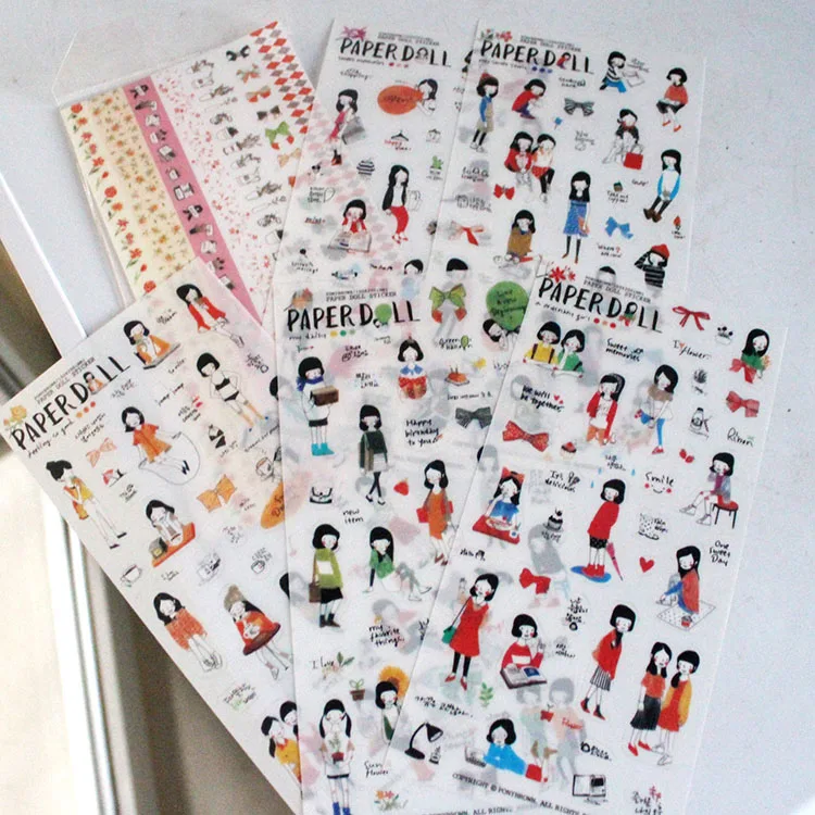 كوكي فتاة القط نبات الحيوانات الأليفة مقاوم للماء حساب اليد جراب هاتف مسطح ملصق يدوي الصنع اللوحة سكرابوكينغ المواد