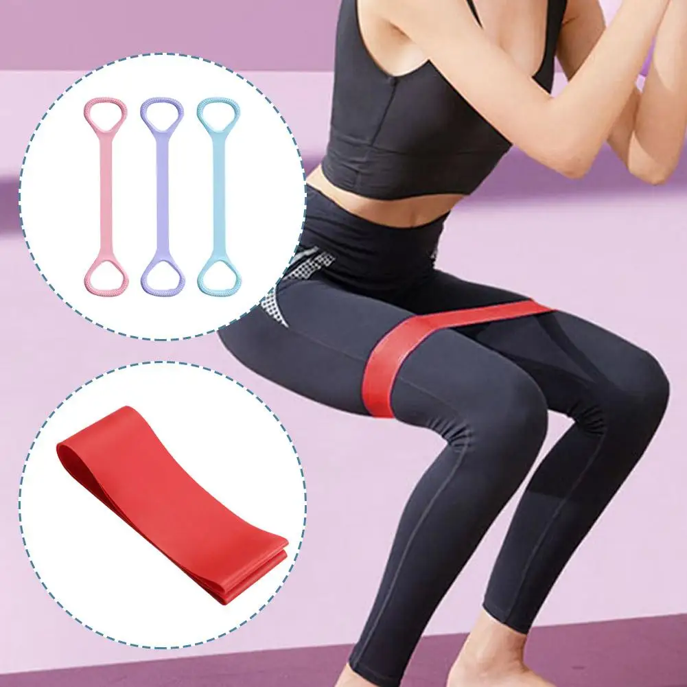 Elastic Stretch Band Training Auxiliar Muscle Stretching Yoga Resistance Bands Fitness Women's Clothing Pilates Home Access P9Y5