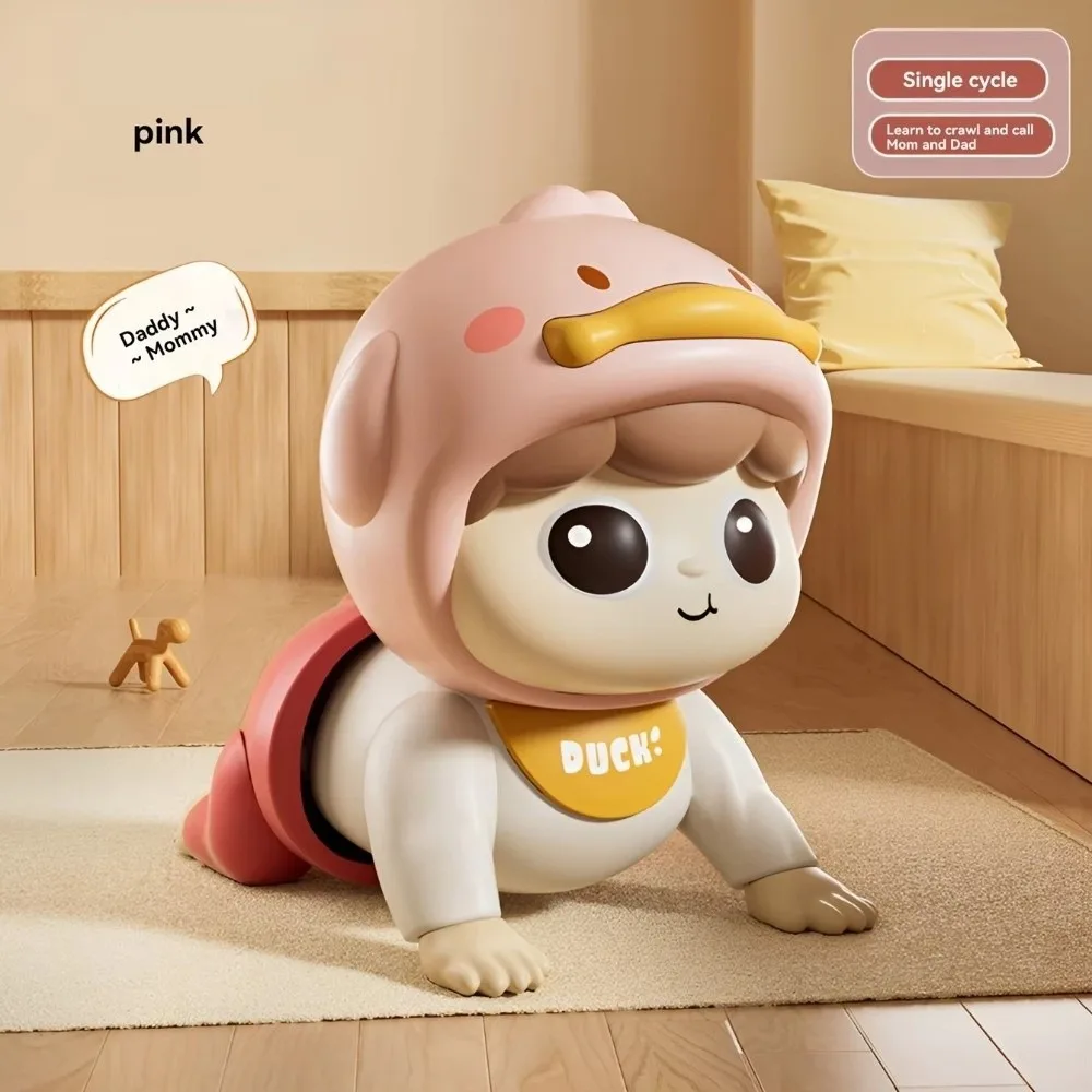 With Music Crawling Doll Toy Early Education Electric Powered Music Baby Toy Speaking Mode Learning Crawling Guidance Toy