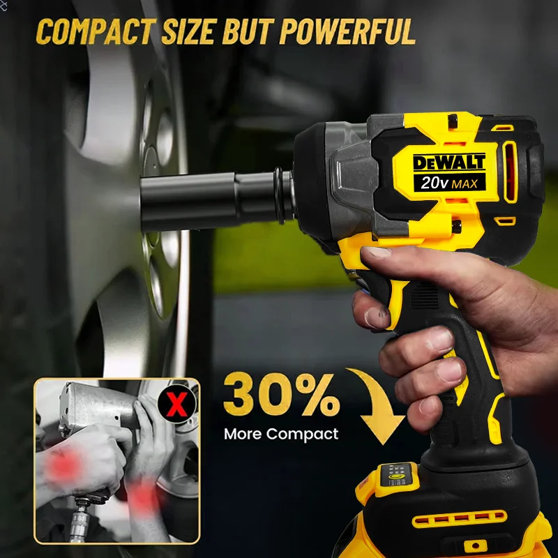 DEWALT Brushless Cordless 20V Impact Wrench Power Tools 4800RPM High Power Multifunction Wrench For Dewalt Battery