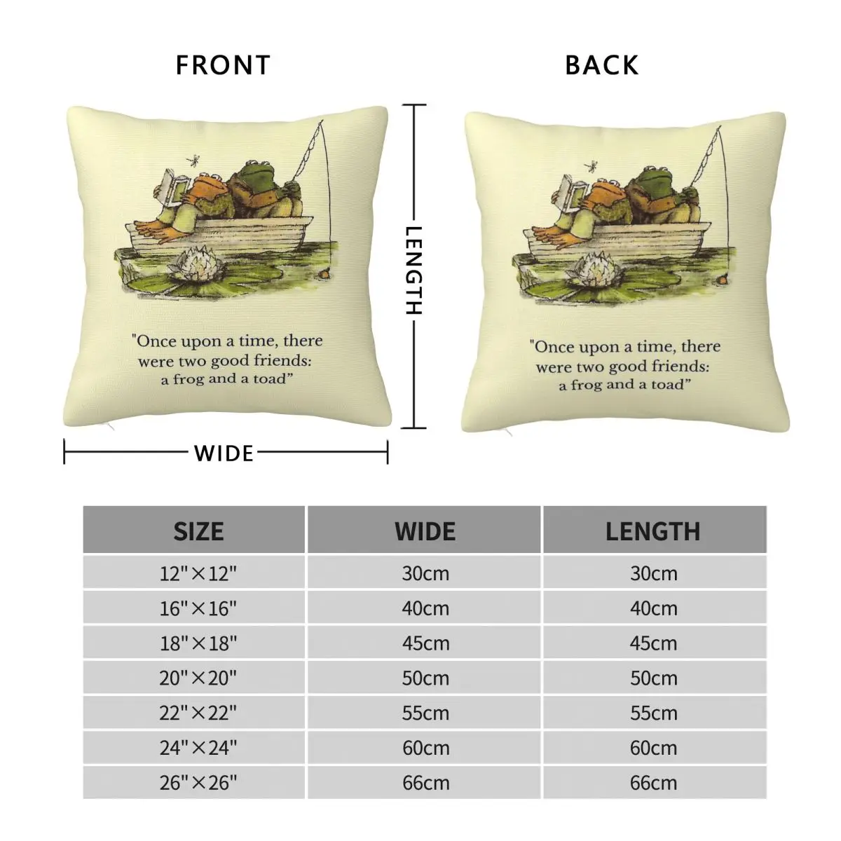 Frog And Toad Square Pillowcase Polyester Linen Velvet Printed Zip Decor Throw Pillow Case Sofa Cushion Cover Wholesale