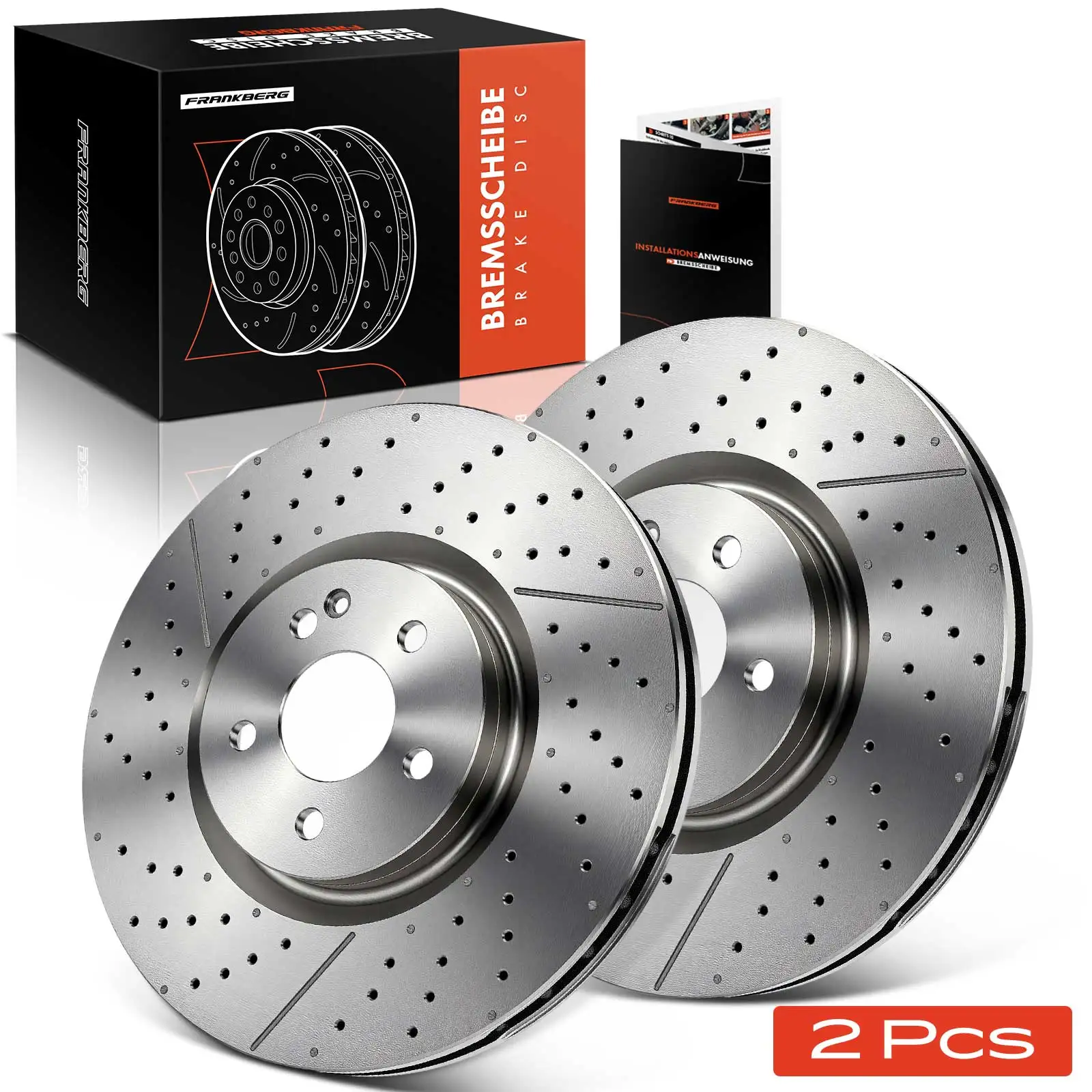 Frankberg 2x Bremsscheibe Vorderachse Links Rechts für Mercedes-Benz W176 C117 X117 X156 2.0L 1764210212 1764210112 1764210012