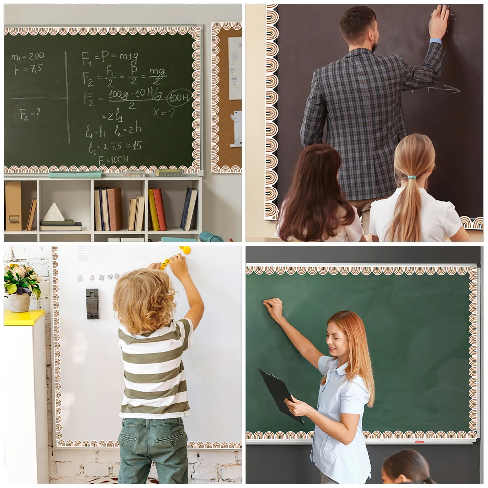 

12 Pcs Whiteboard Stickers Bulletin Decoration Removable Border Magnetic Pvc Blackboard Trim