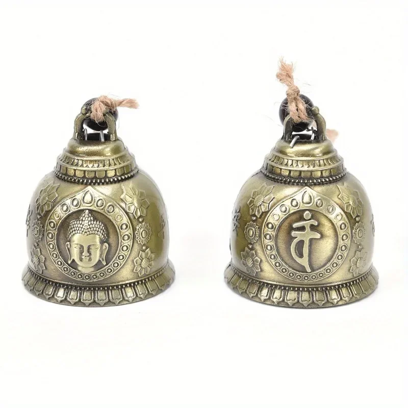 Image 6: Carillon éolien Feng Shui, artisanat cadeau pour la bonne chance, bénédiction porte-bonheur, carillon éolien, Statue de bouddha, cloche, décoration suspendue pour maison et voiture