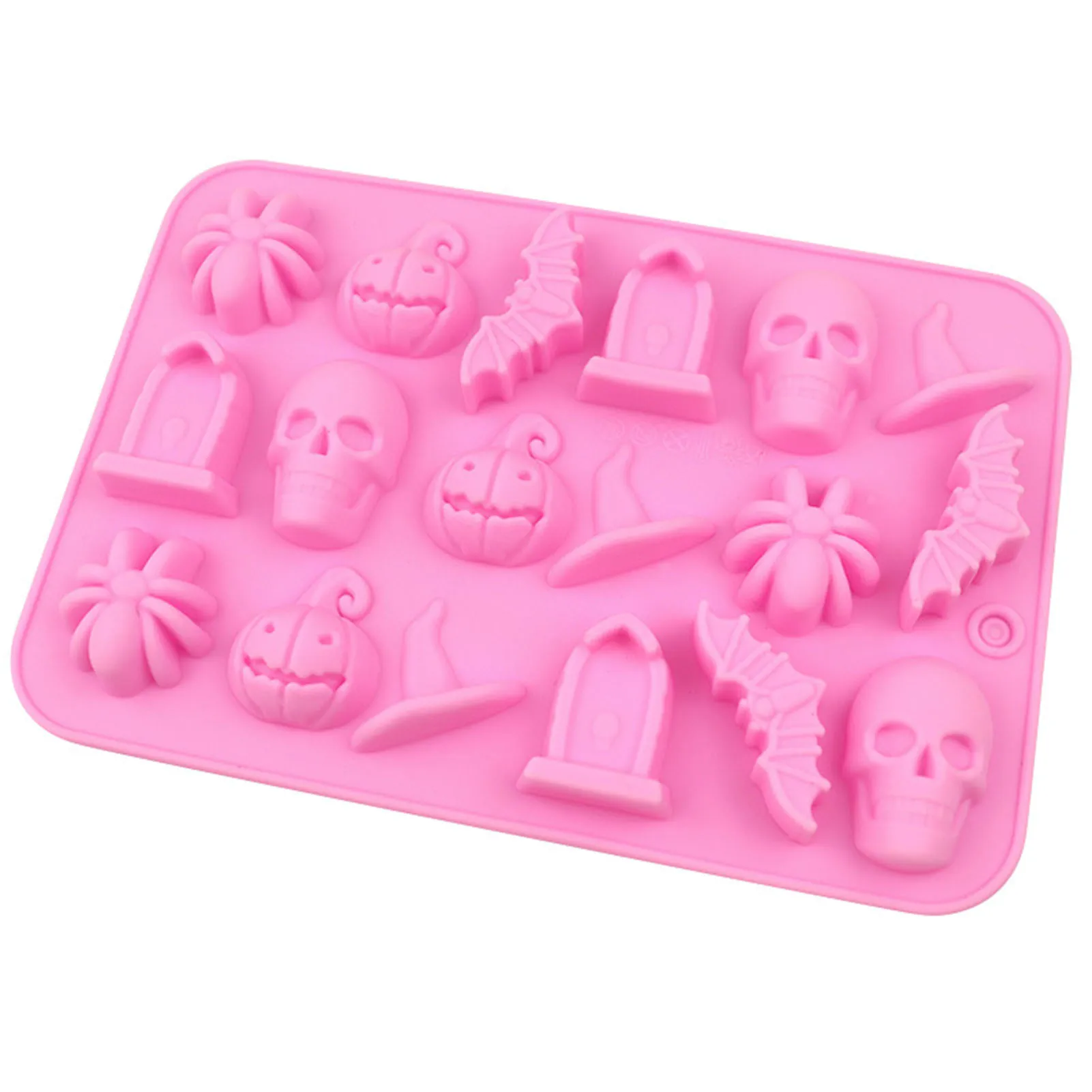 3D Halloween Chocolate Mold Easy Cleaning No Odor Stencil Suitable for Candles Soaps Ornaments