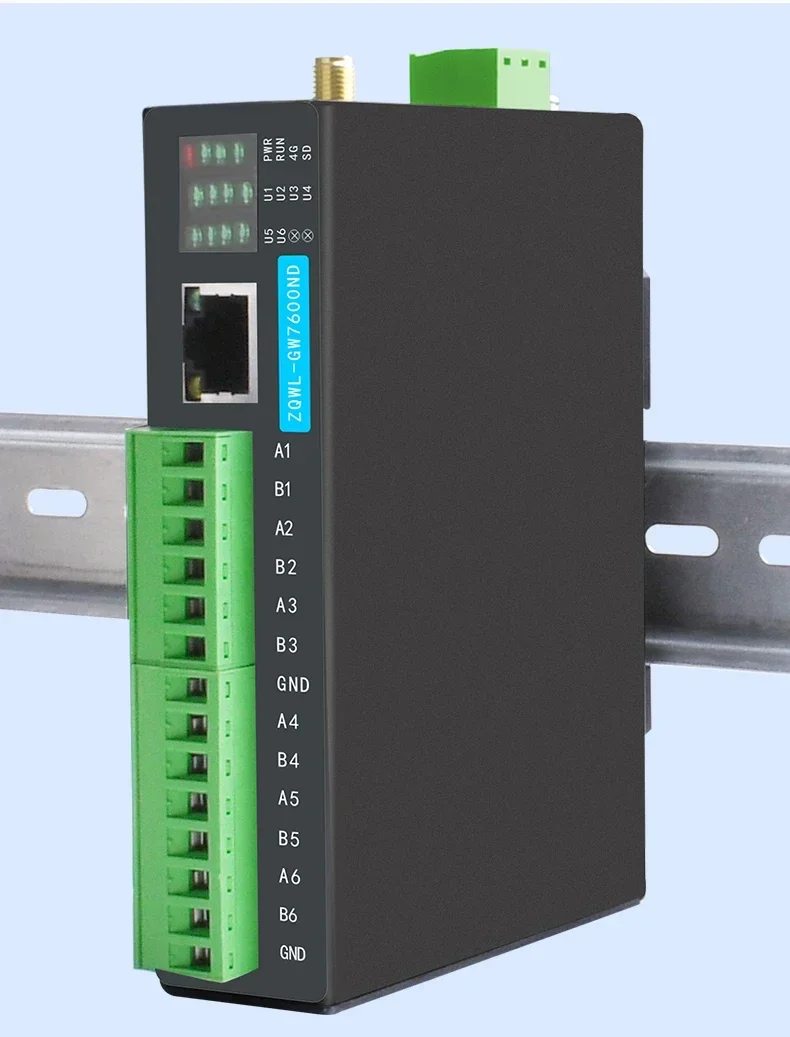 Router di schede 4G 4GDTU sondaggi attivi Gateway Modbus di routing mobile wireless da RS485 a 4G a 6 vie