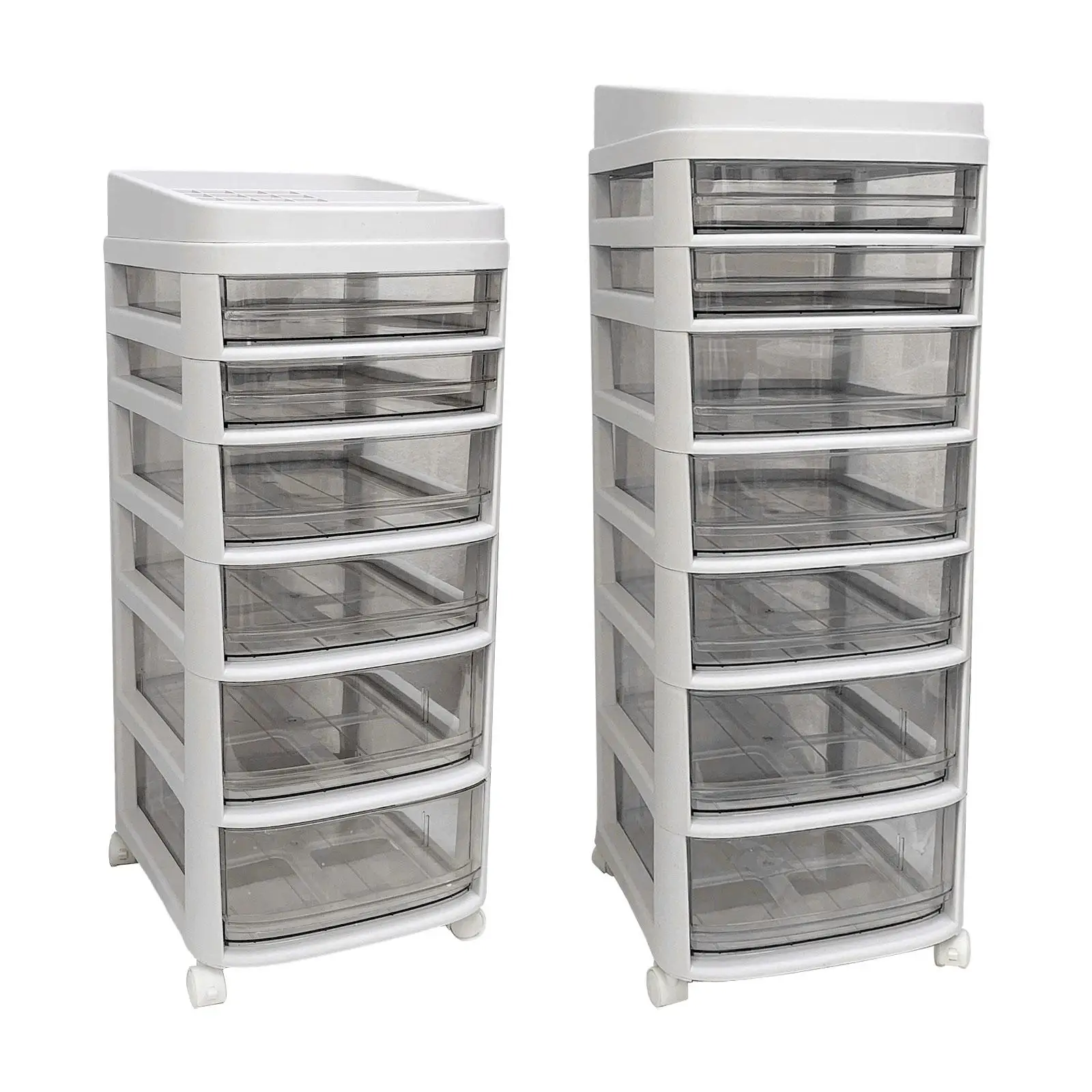 

Mobile Cabinet with Wheels Storage Stylish Lightweight Shelf Cart with Drawers for Dressing Room Office Apartment Dorm Bedroom