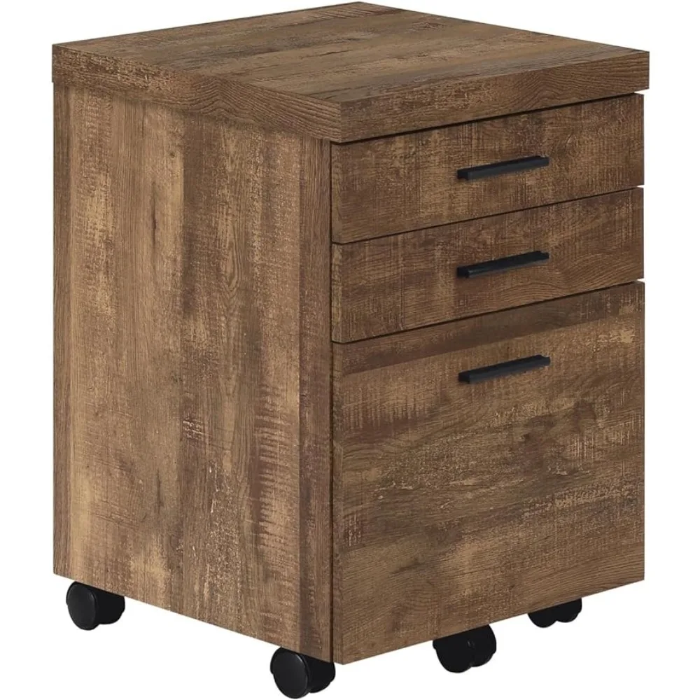 

Contemporary Filing Cabinets Storage Brown Office Work Printer Stand Laminate Rolling Mobile File Furniture