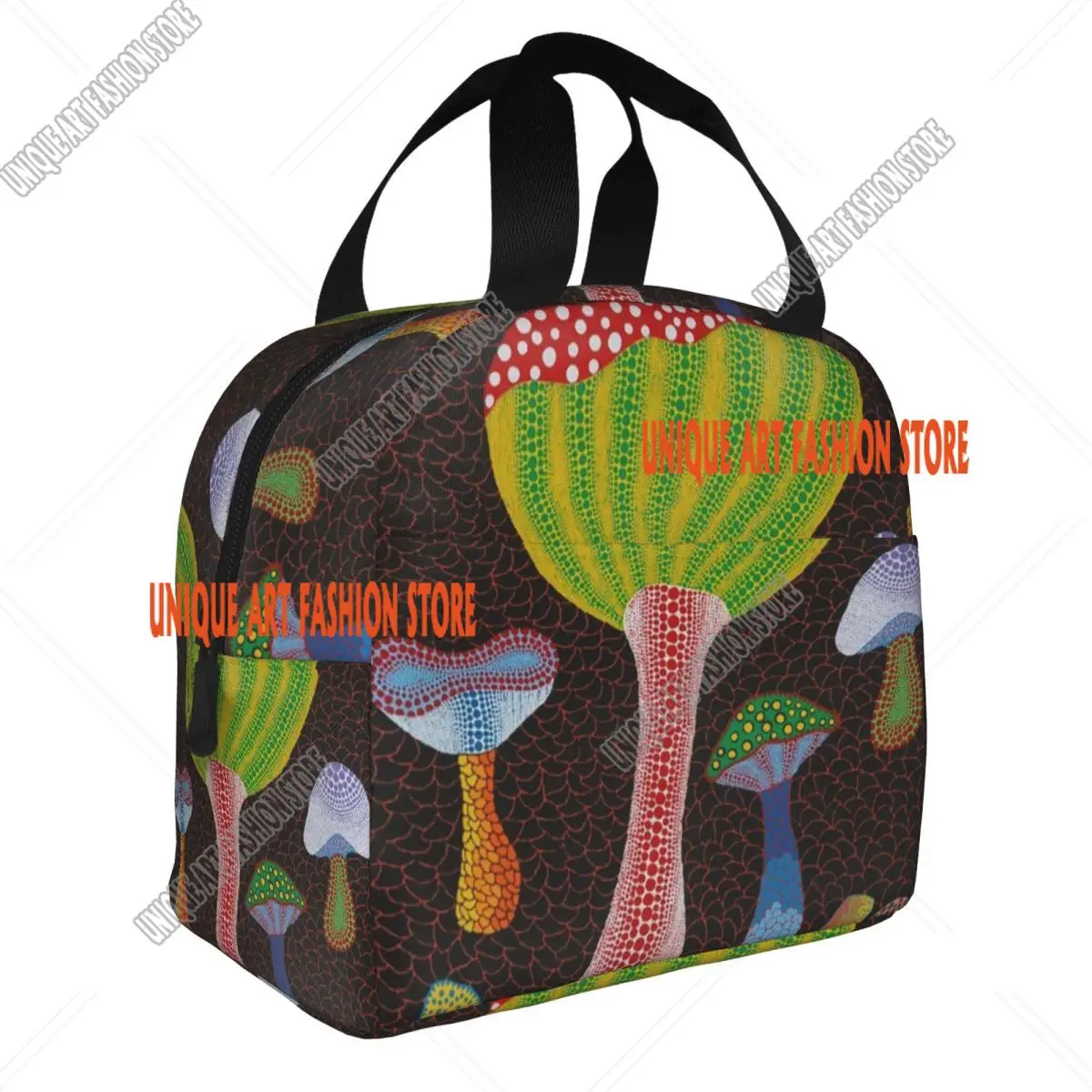 Custom Yayoi Kusama Art Insulated Lunch Bag for School Office Japanese Artist Resuable Thermal Cooler Bento Box Women Children